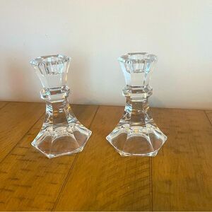 Bleikristall 24% Lead Crystal Candle Stick Holders Pair